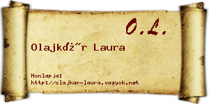 Olajkár Laura névjegykártya